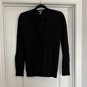 J. Crew Black Women's V-Neck Cardigan Sweater